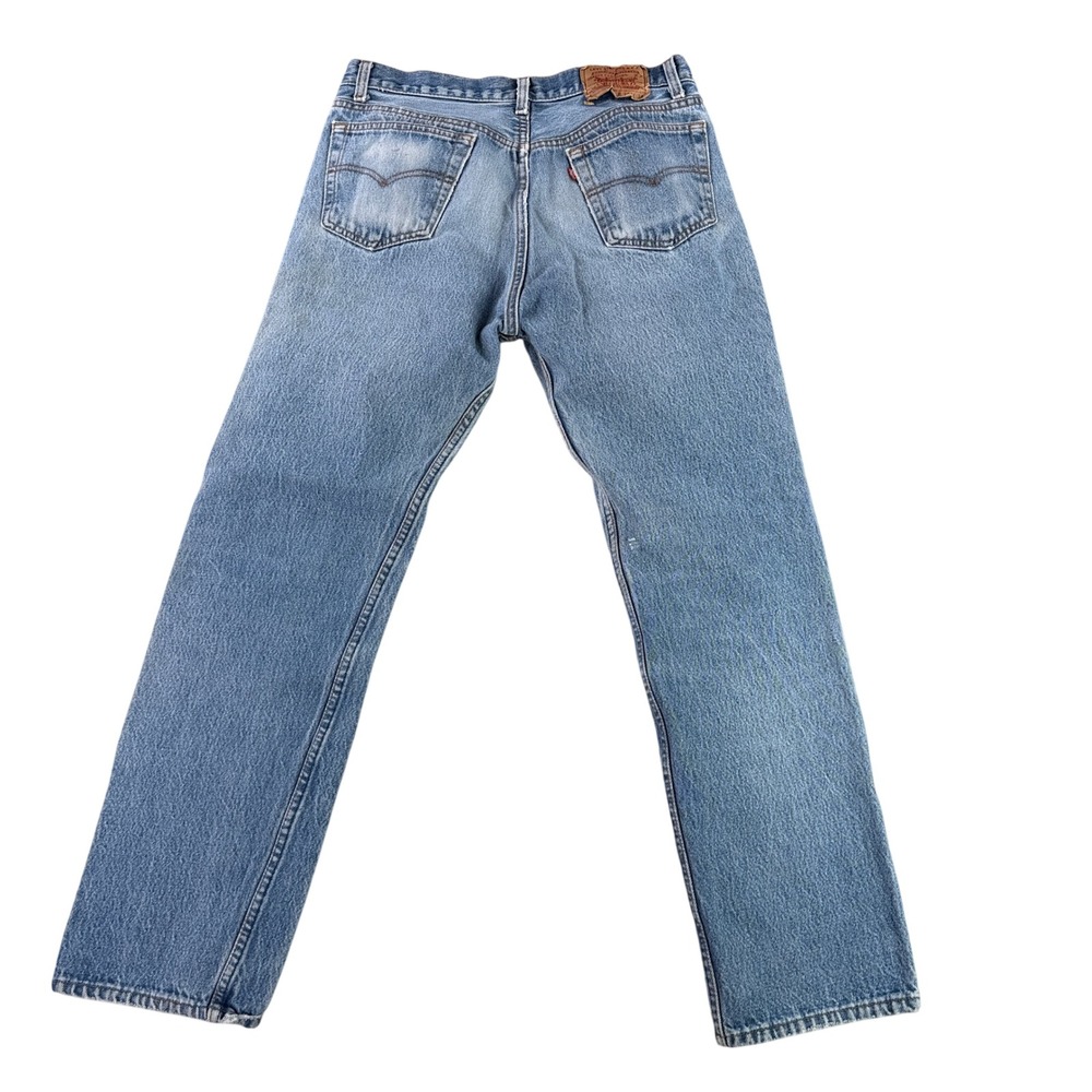 Vintage Levi's 501 Jeans Mens 36x34 Blue 90s Made in USA Custom Knee Patch Denim - Picture 2 of 11